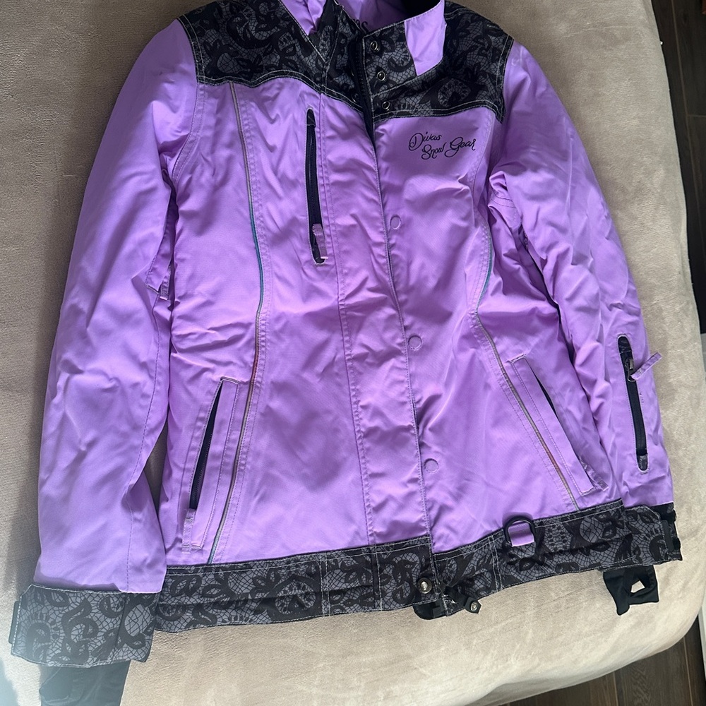 Purple and Black Women's Jacket